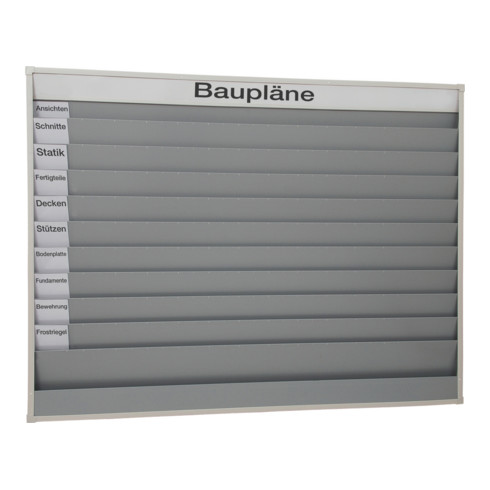 Tableau de planification Eichner A4 pour plans de construction 6 rails