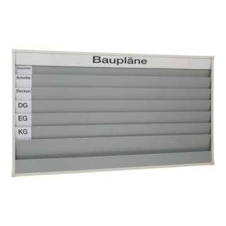 Tableau de planification Eichner A4 pour plans de construction 6 rails