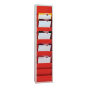 Planificateur d'atelier H1278xl315xP74 mm rouge pompier, RAL 3000 1 rangées
