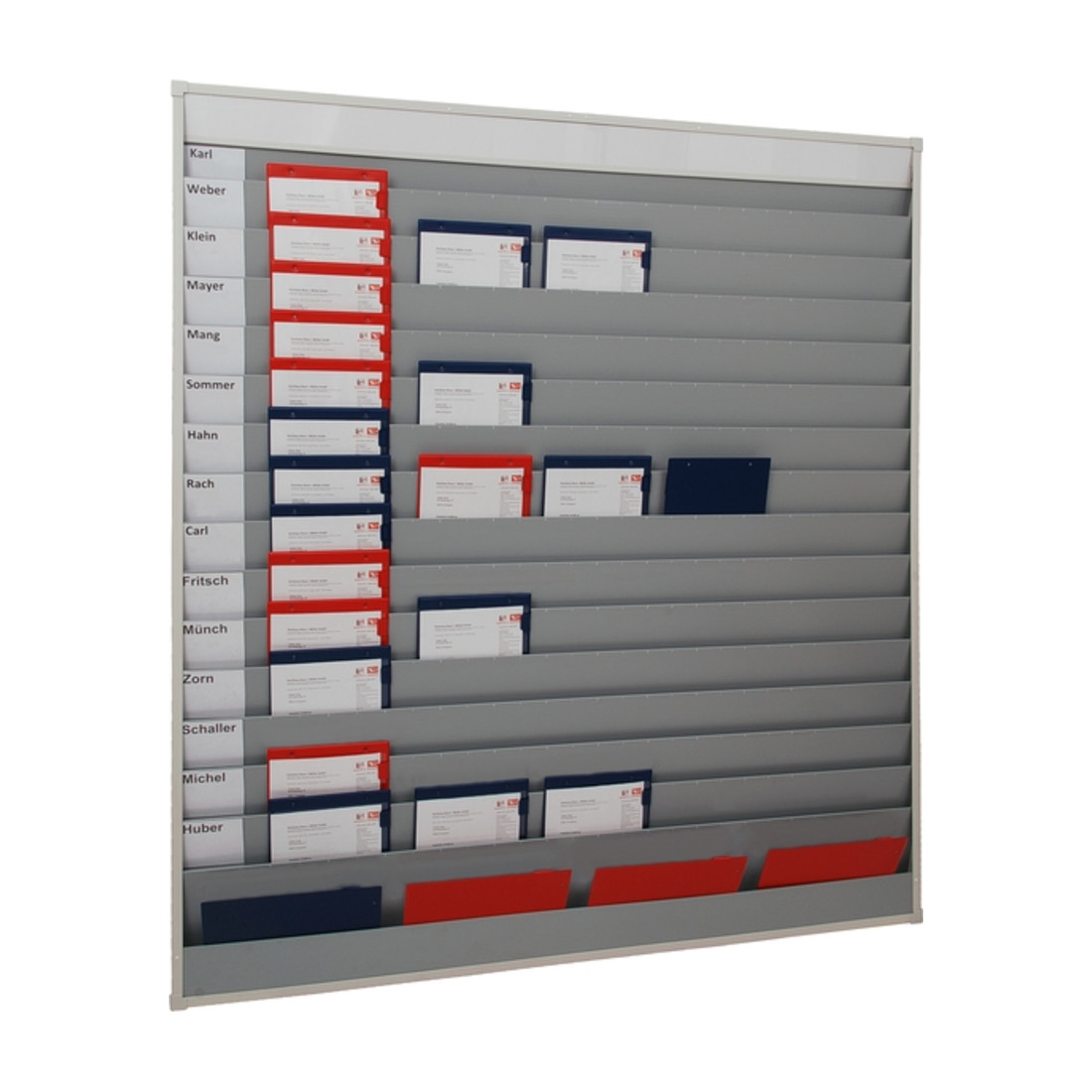 Planificateur d'atelier H1765xl1580xP78 mm 15 rails gris