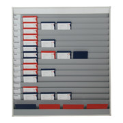 Planificateur d'atelier H1765xl1580xP78 mm 15 rails gris-2