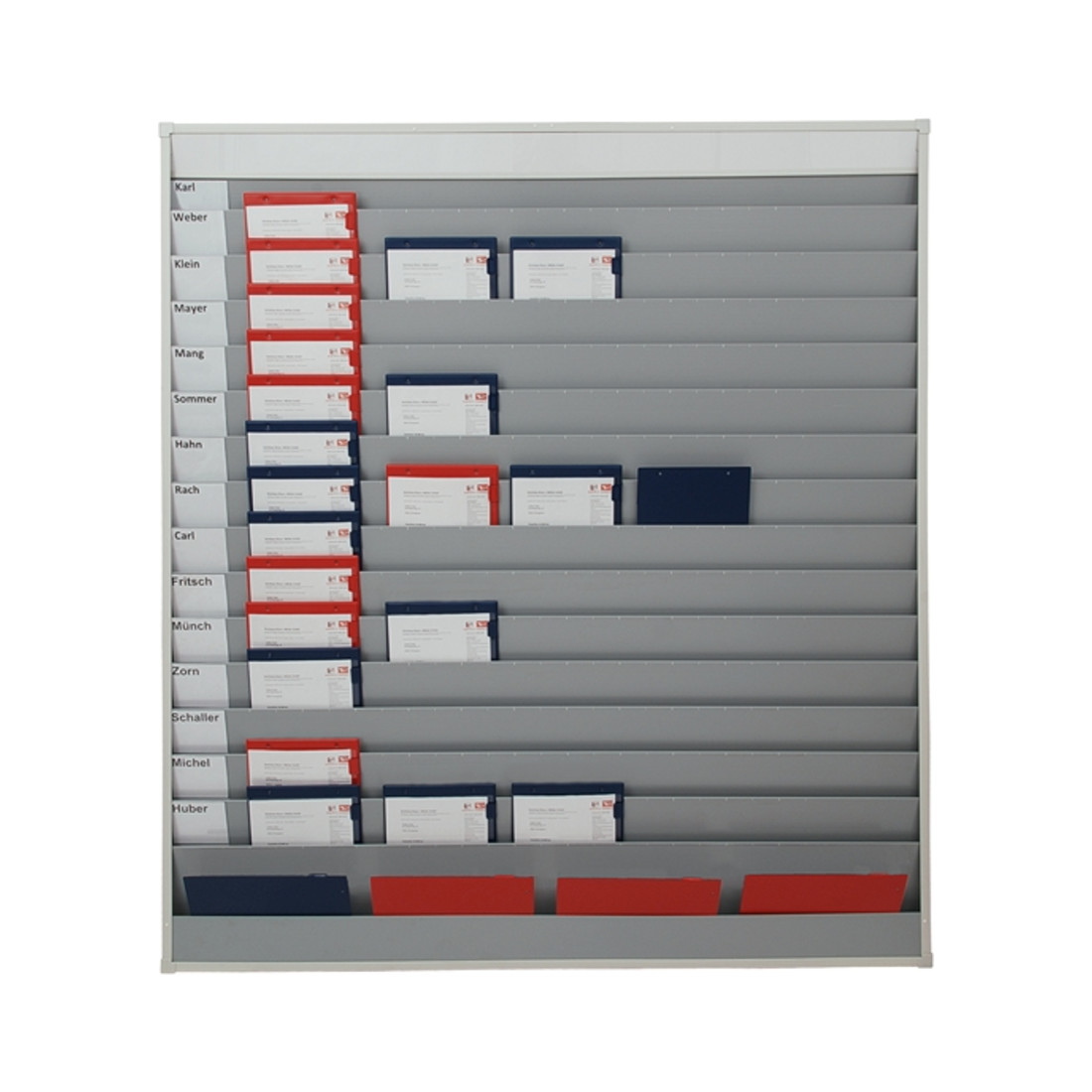 Planificateur d'atelier H1765xl1580xP78 mm 15 rails gris