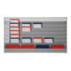 Planificateur d'atelier H900xl1580xP78 mm 6 rails gris