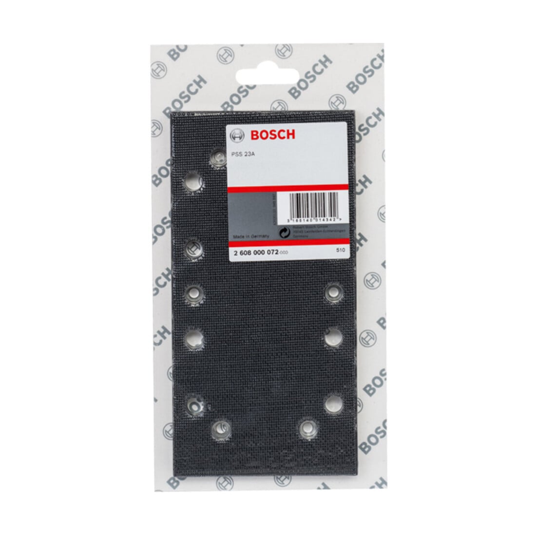 Plaque abrasive Bosch 182 x 92 mm pour GSS avec adhérence Velcro®.