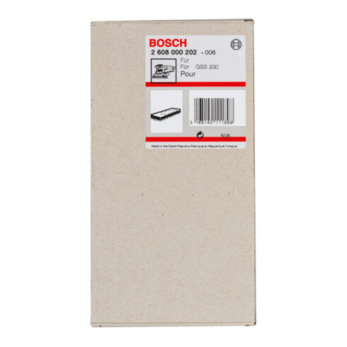 Plaque abrasive Bosch 185 x 93 mm pour GSS 230 A GSS 230 AE avec fermeture Velcro