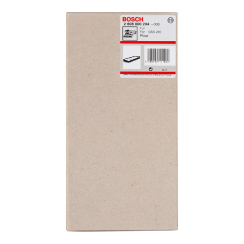 Plaque abrasive Bosch 185 x 93 mm pour GSS 280 A GSS 280 AE avec fermeture Velcro