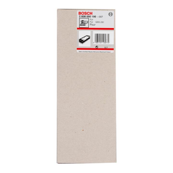 Plaque abrasive Bosch rallongée 185 x 93 mm version mince