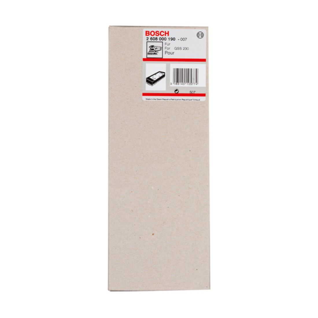 Plaque abrasive Bosch rallongée 185 x 93 mm version mince
