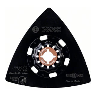 Plaque abrasive Carbide-RIFF Bosch AVZ 90 RT2, 90 mm, Ponçage au carbure, grain 2