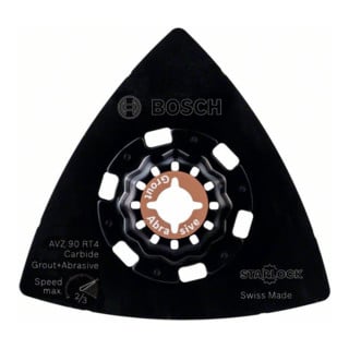 Plaque abrasive Carbide-RIFF Bosch AVZ 90 RT4, 90 mm, Ponçage au carbure Grain 4