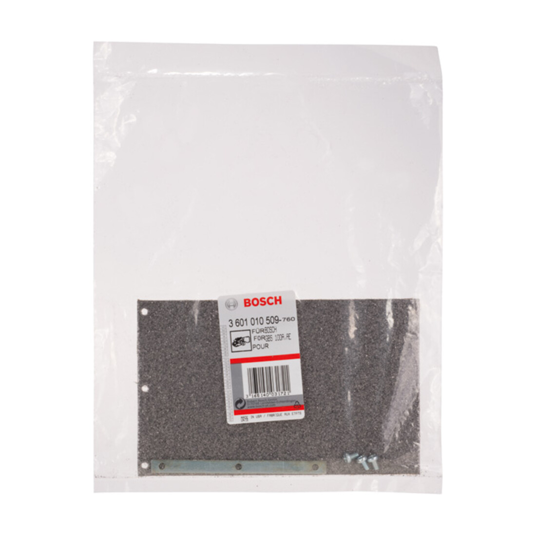 Plaque abrasive fine Bosch pour ponceuse à bande pour GBS 100 A/100 AE