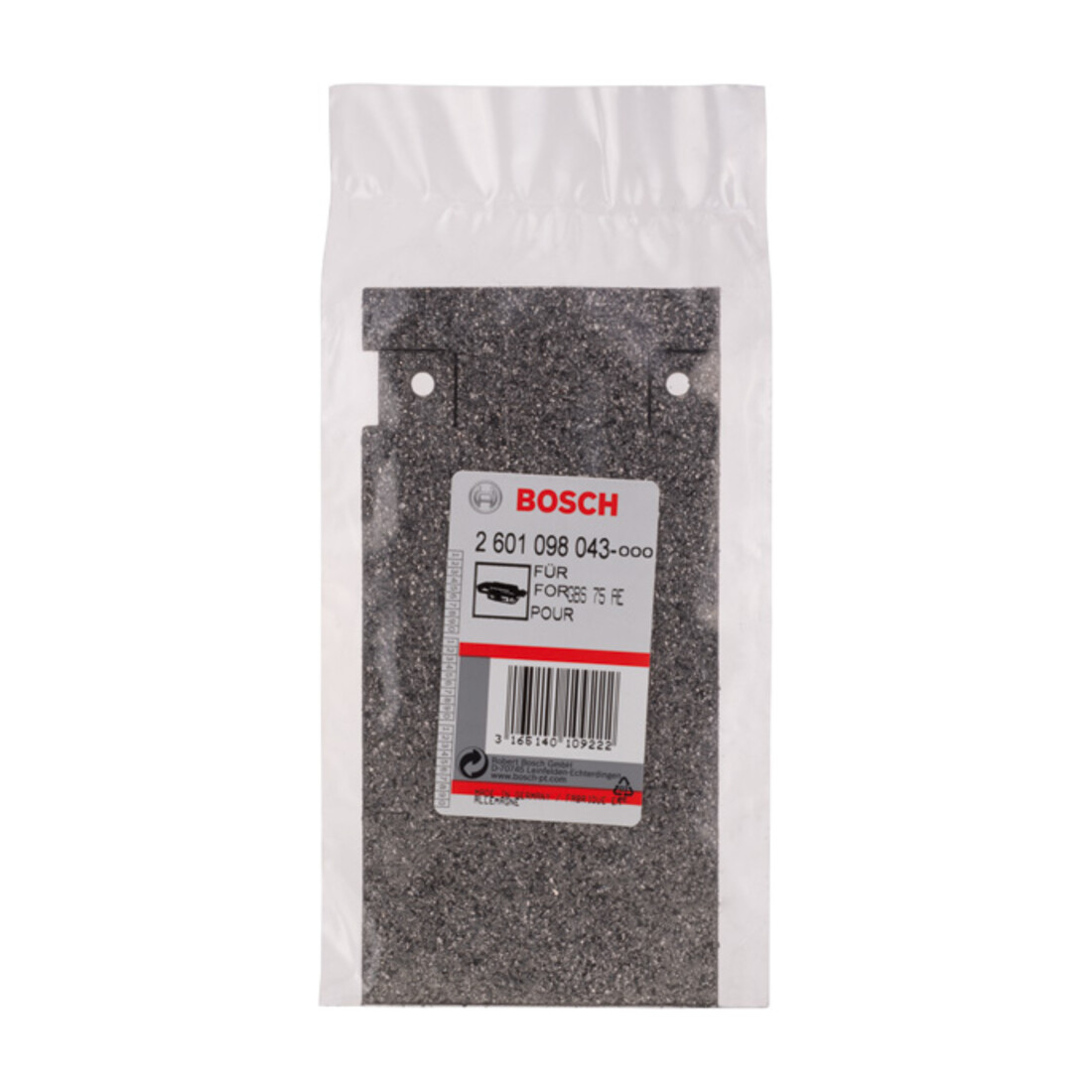 Plaque abrasive fine Bosch pour ponceuse à bande pour GBS 75 AE/AE Set