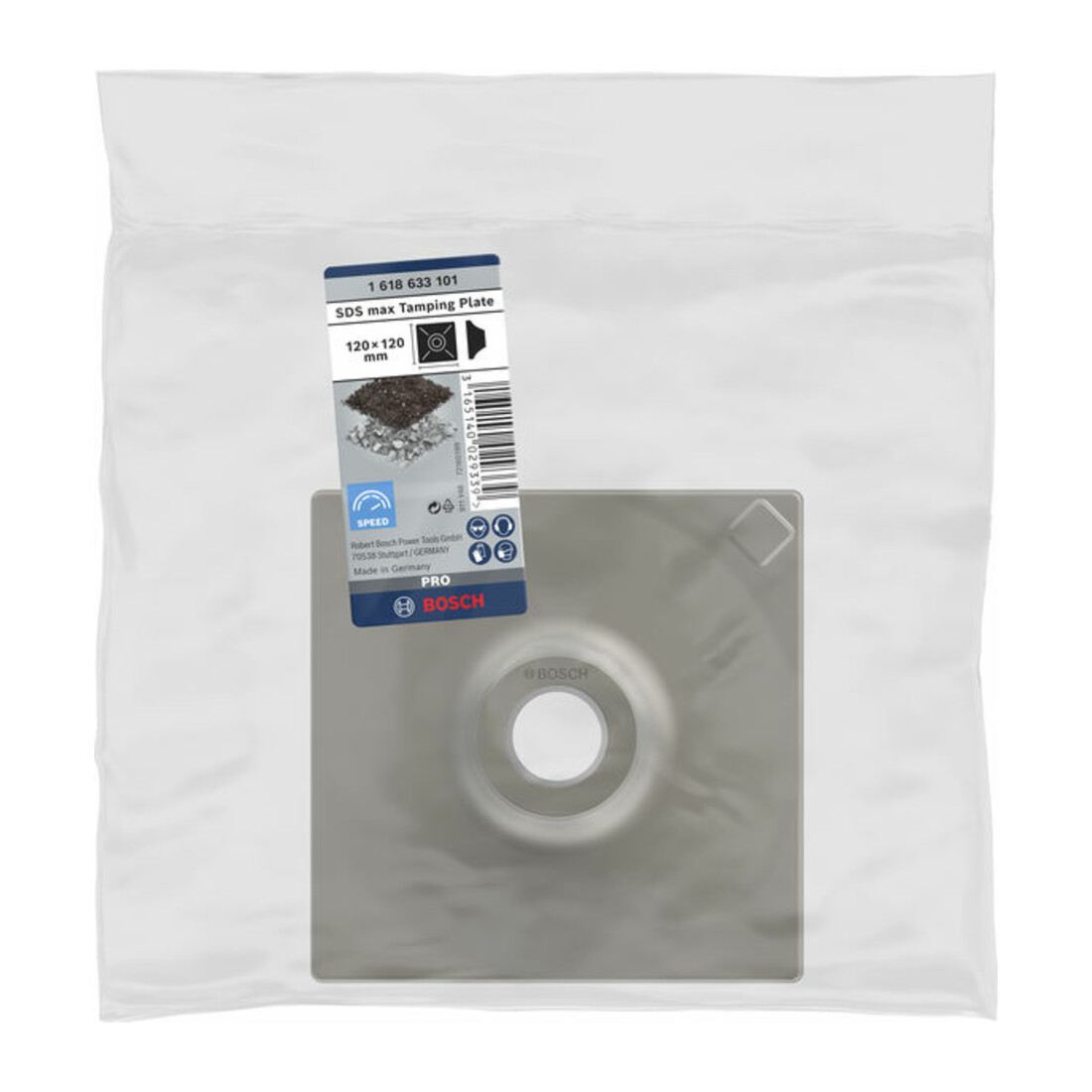 Plaque de battage Bosch 120 x 120 mm