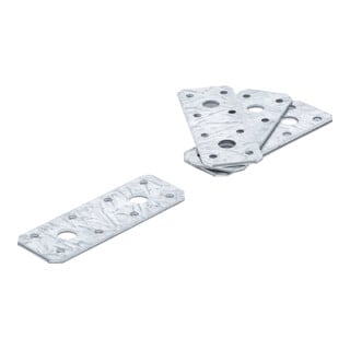 Plaque de fixation plate 100 x 35 x 2,5 mm 4 pièces BGS Do it yourself