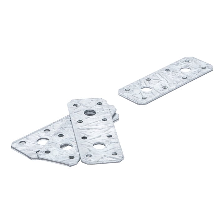 Plaque de fixation plate 100 x 35 x 2,5 mm 4 pièces BGS Do it yourself