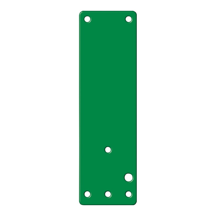 Plaque de montage GFS 901 670 Mont.sur portes coupe-feu laqué en vert L 175 mm l 52 mm