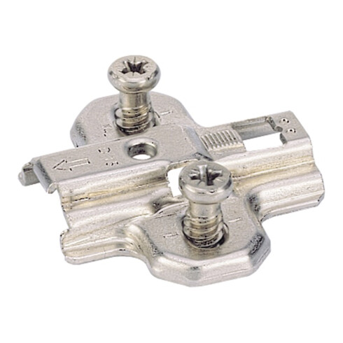 Plaque de montage Hettich Sys.9000 Intermat zinc moulé sous pression 1.5mm vis Euro prémontées