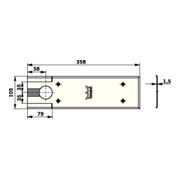 Plaque de recouvrement Dorma BTS 80/BTS 80 F/BTS 80 EMB/BTS VA mat fin mat-4