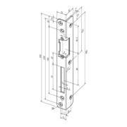 ASSA ABLOY Plaque de sécurité pour gâche d'angle 69 DIN