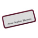 Plaque nominative Eichner magnétique 81 x 33 mm Bordeaux