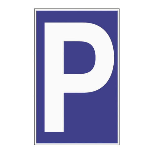 Plaques de parking L250xB400mm Plaque plastique bleu/blanc
