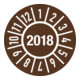 Étiquette de contrôle annuel D.15mm Année 2018 avec mois Film Boîte de 100 pcs-1