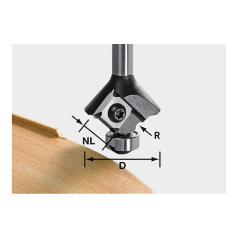 Fraise à arrondir à plaquette indexable Festool D28