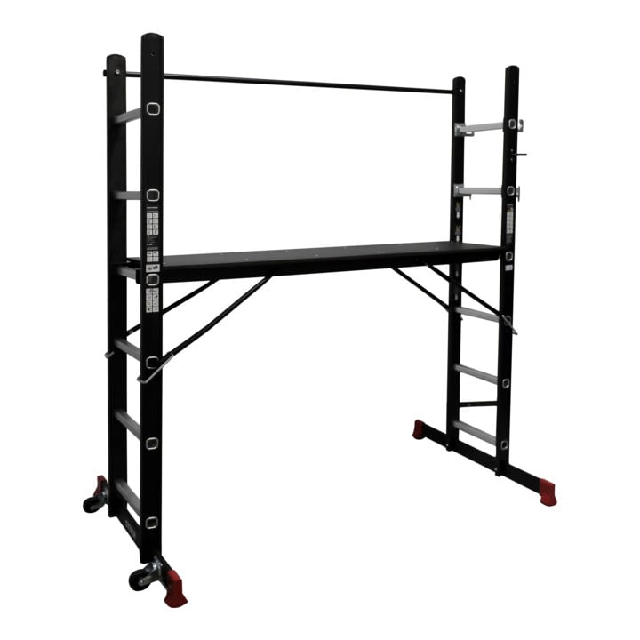 STIER Gerüst Arbeitsbühne 150 kg EN 131 + STIER Systainer³ IV Black Edition + STIER Systainer³ I Black Edition