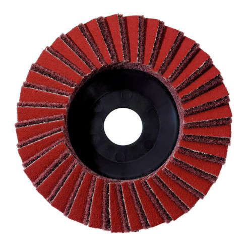 Plateau abrasif à lamelles combiné 125 mm, grossier, avec fibre et papier abrasif metabo