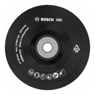 Plateau Bosch standard M14 125 mm 12 500 tr/min 12 500 tr/min