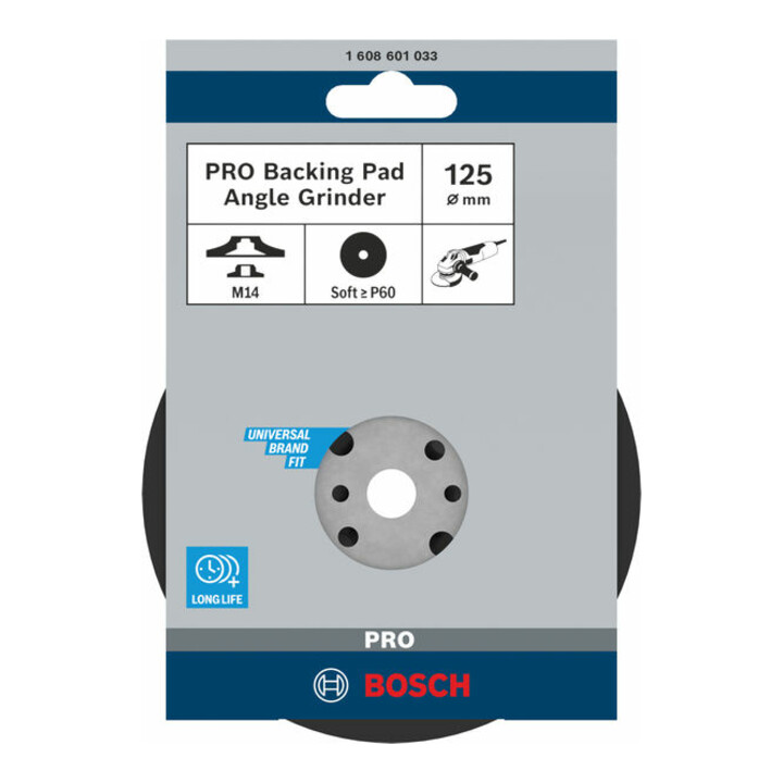 Plateau Bosch standard M14 125 mm 12 500 tr/min 12 500 tr/min