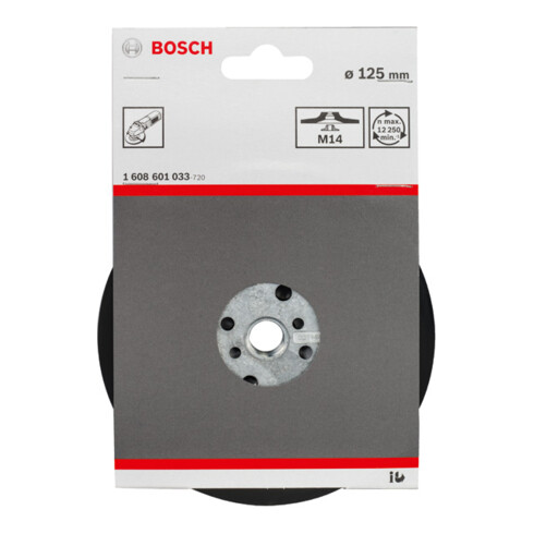 Plateau Bosch standard M14 125 mm 12 500 tr/min 12 500 tr/min