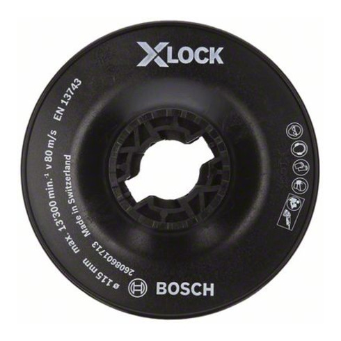 Plateau support Bosch X-LOCK 115 mm dur