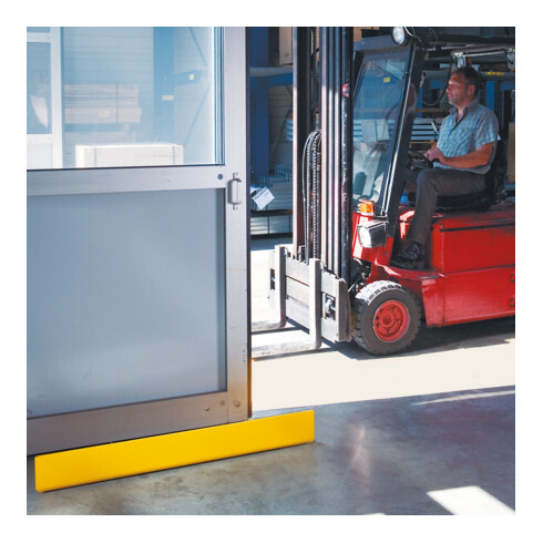 Moravia Panneau de signalisation jaune 800 × 150 × 100 mm, tôle d'acier 10 mm, coins arrondis