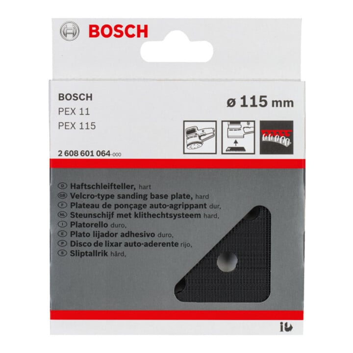 Plateau de ponçage Bosch dur 115 mm pour PEX 115