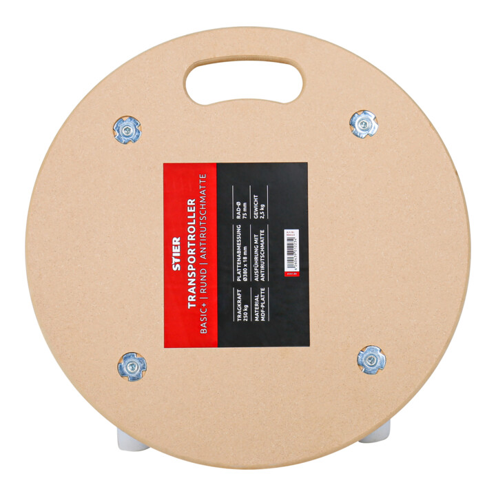 Plateau roulant STIER Basic+ round avec tapis antidérapant
