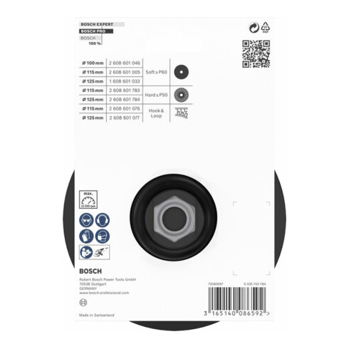 Plaque de support Bosch avec fermeture velcro