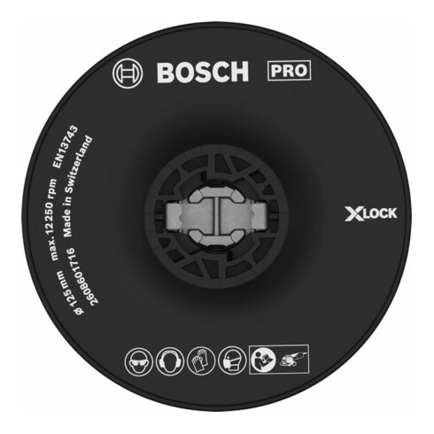 Plateau support Bosch X-LOCK 115 mm dur