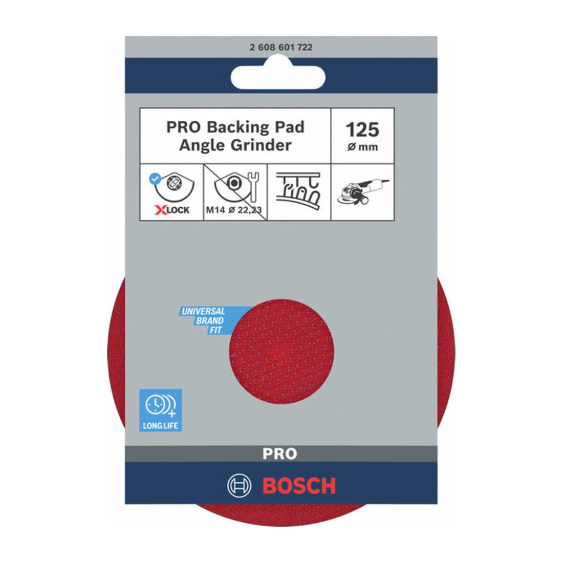 Plateau support Bosch X-LOCK 125 mm Velcro 12.250 tr/min