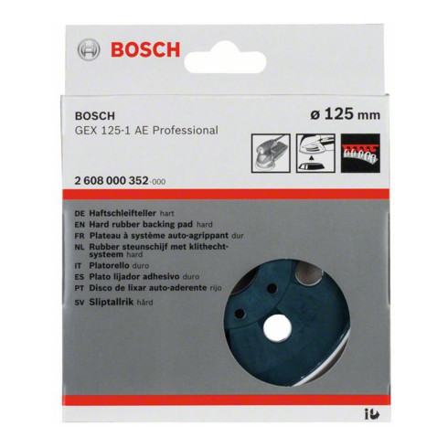 Plateau-support dur Bosch 125 mm pour GEX 125-1 AE Professional
