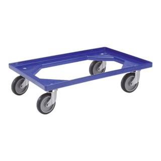 Plateaux roulants Bito l 620 x l 420 bleu brillant RAL 5007