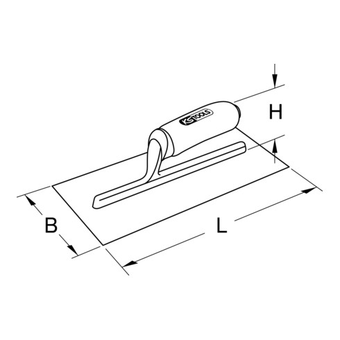 Platoir droit, 280mm