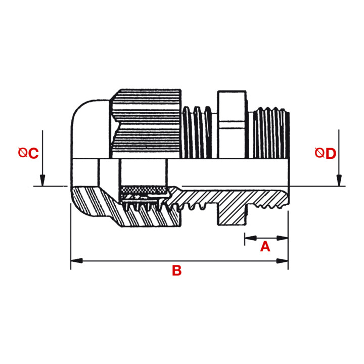Plica Kabelverschraubung schwarz 935344221