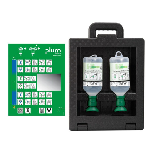 PLUM Boîte murale de rinçage oculaire IBOX 2, 2 x 500ml