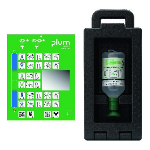 PLUM Boîte murale pour rinçage oculaire IBOX 1, 500 ml