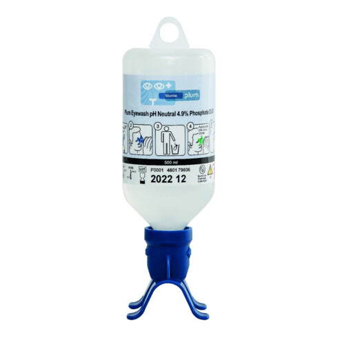 PLUM Flacon de rinçage oculaire Duo, 500 ml, pH neutre