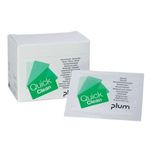 PLUM Nettoyant plaies QuickClean boîte avec 20 pièces