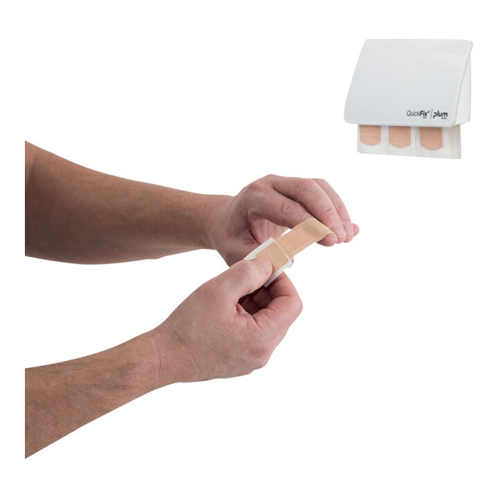 PLUM Pflasterspender QuickFix® UNO L130xH85xP35 mm blanc brillant