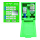 PLUM Station d'urgence oculaire avec 2 flacons (500 ml, 200 ml), support mural-1