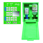 PLUM Station d'urgence oculaire avec 2 flacons (500 ml, 200 ml), support mural
